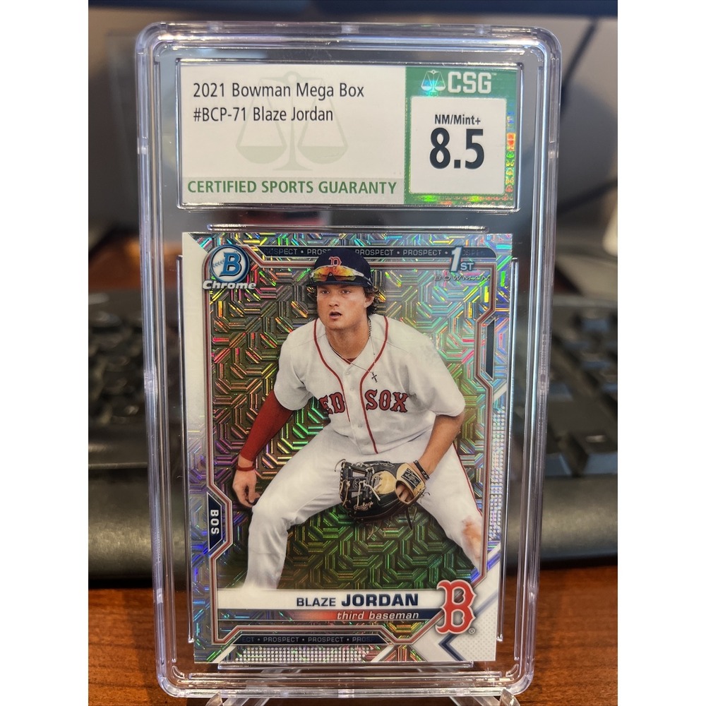 2021 Bowman Mega Box‎ Chrome Mojo 1st Blaze Jordan CSG 8.5